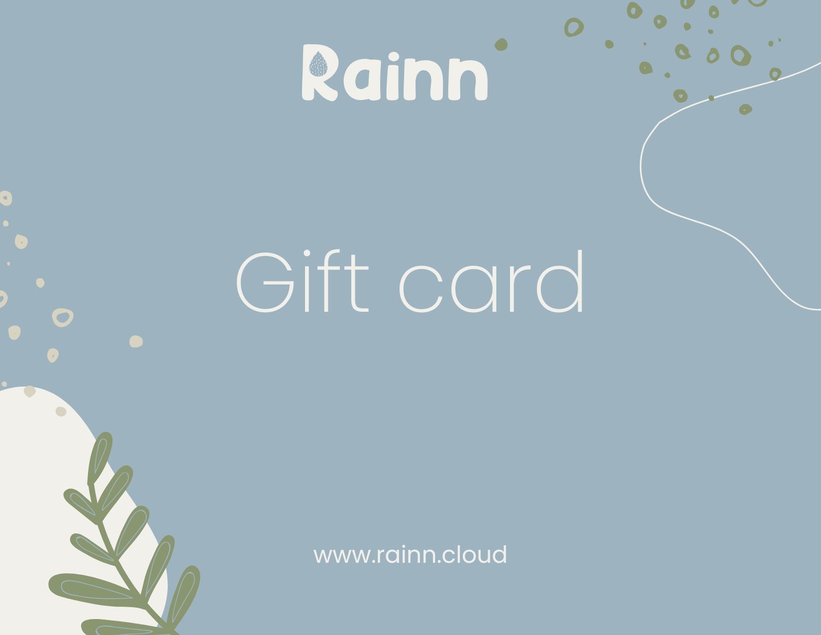Rainn Gift Card promoting comfort and thoughtful design. Perfect for parents and baby showers.
